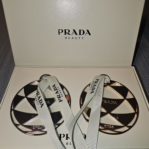 Prada Beauty Gold and Silver Bag Charms Or Ornaments - Picture 2 of 4